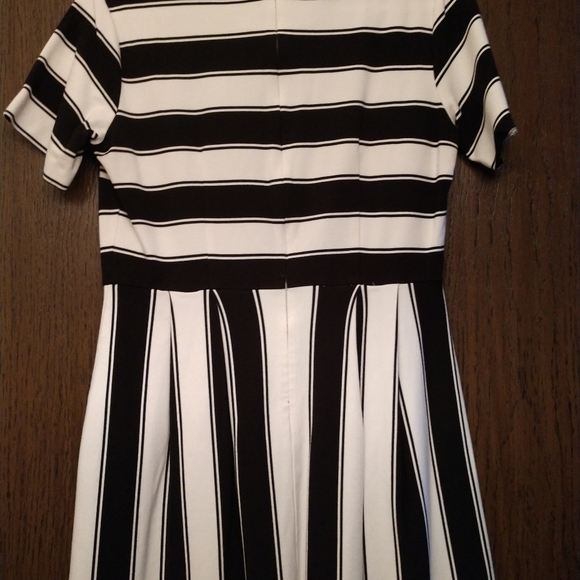 LOFT Black & White Striped Dress - Picture 4 of 7